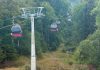 Pilonul gondolei din Sinaia, deviat de săpăturile unui hotel