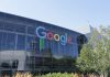 Google headquarters building with colorful logo